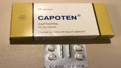 دواعي استعمال كابوتن capoten والأضرار والجرعة والسعر‎