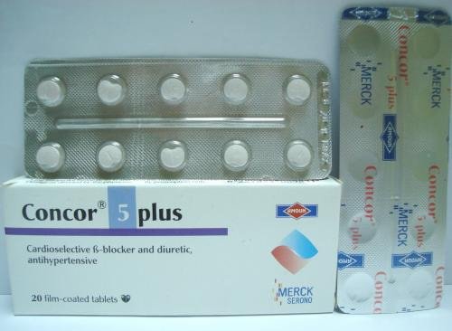 كونكور 5 بلس أقراص لعلاج إرتفاع ضغط الدم Concor 5 Plus Tablets