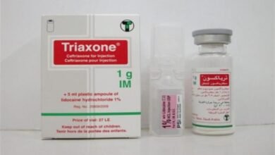 استخدامات حقن ترياكسون triaxone والآثار الجانبية والسعر والجرعة‎