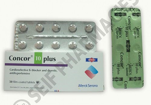 كونكور 10 بلس أقراص لعلاج إرتفاع ضغط الدم Concor 10 Plus Tablets