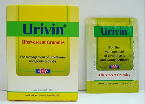 يوريفين فوار أكياس لعلاج النقرس وزيادة الاملاح فى الدم Urivin Eff Sachets