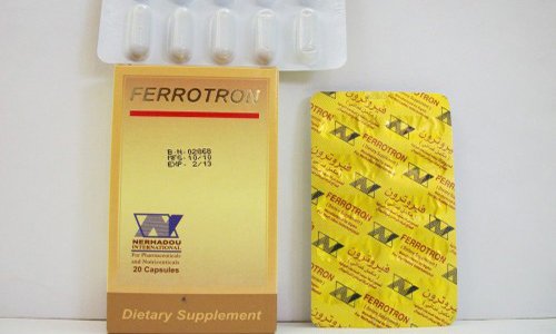 فيروترون كبسولات مكمل غذائى وفيتامين لعلاج الانيميا Ferrotron Capsules