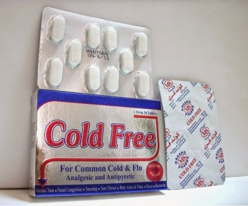 كولد فرى أقراص لعلاج نزلات البرد والانفلونزا Cold Free Tablets