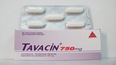 استخدامات تافاسين tavacin مضاد حيوي 500 و750 والأضرار والسعر والبديل‎
