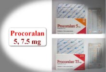 دواعي استعمال بروكورالان procoralan وبدائل أقراص 5 و7.5 والسعر‎