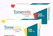 دواعي استعمال دواء تورسيريتك Torseretic والأعراض والآثار الجانبية والسعر‎