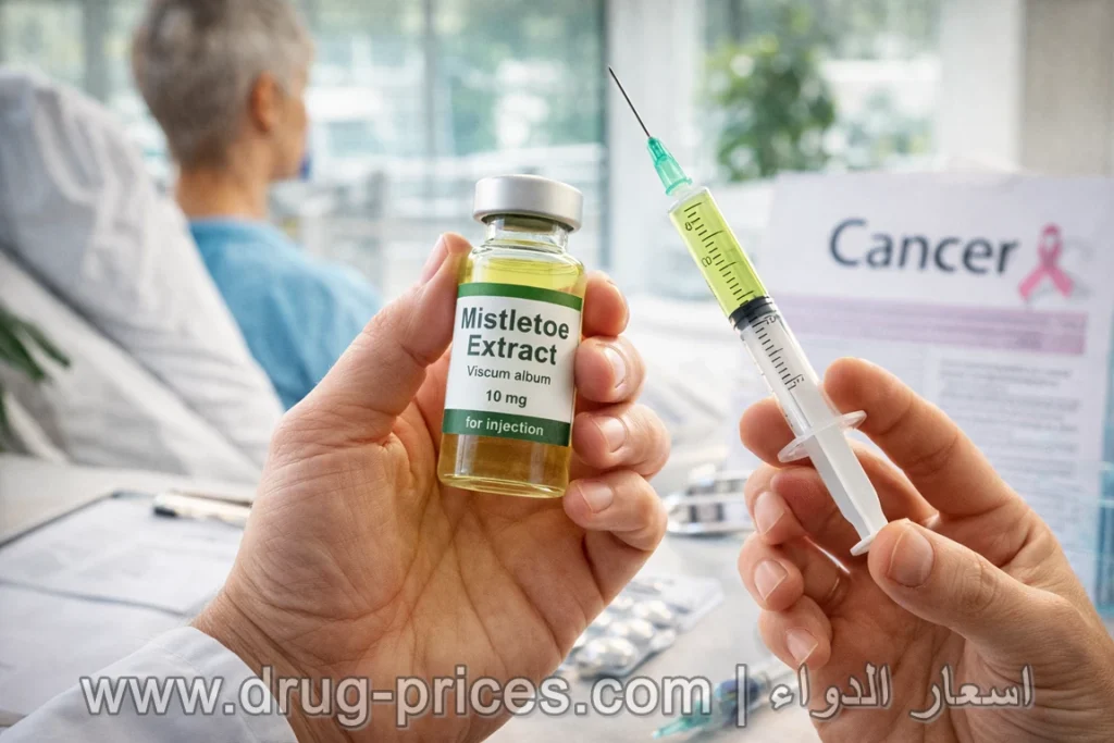 أمبولات مستخلص الدبق الأبيض الأوروبي الموحد قياسياً المستخدم في العلاج التكميلي للأورام